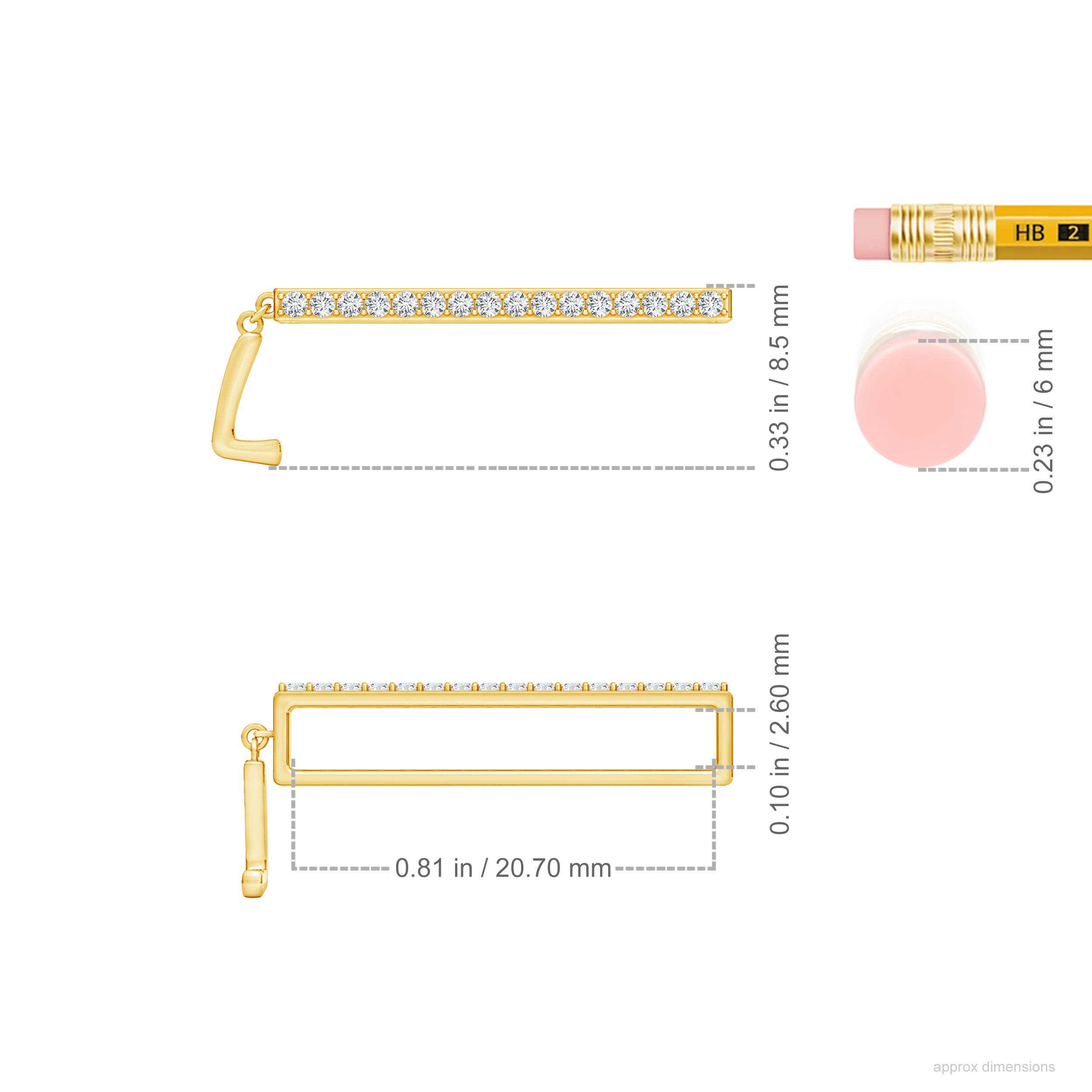 G, VS2 / 0.13 CT / 14 KT Yellow Gold