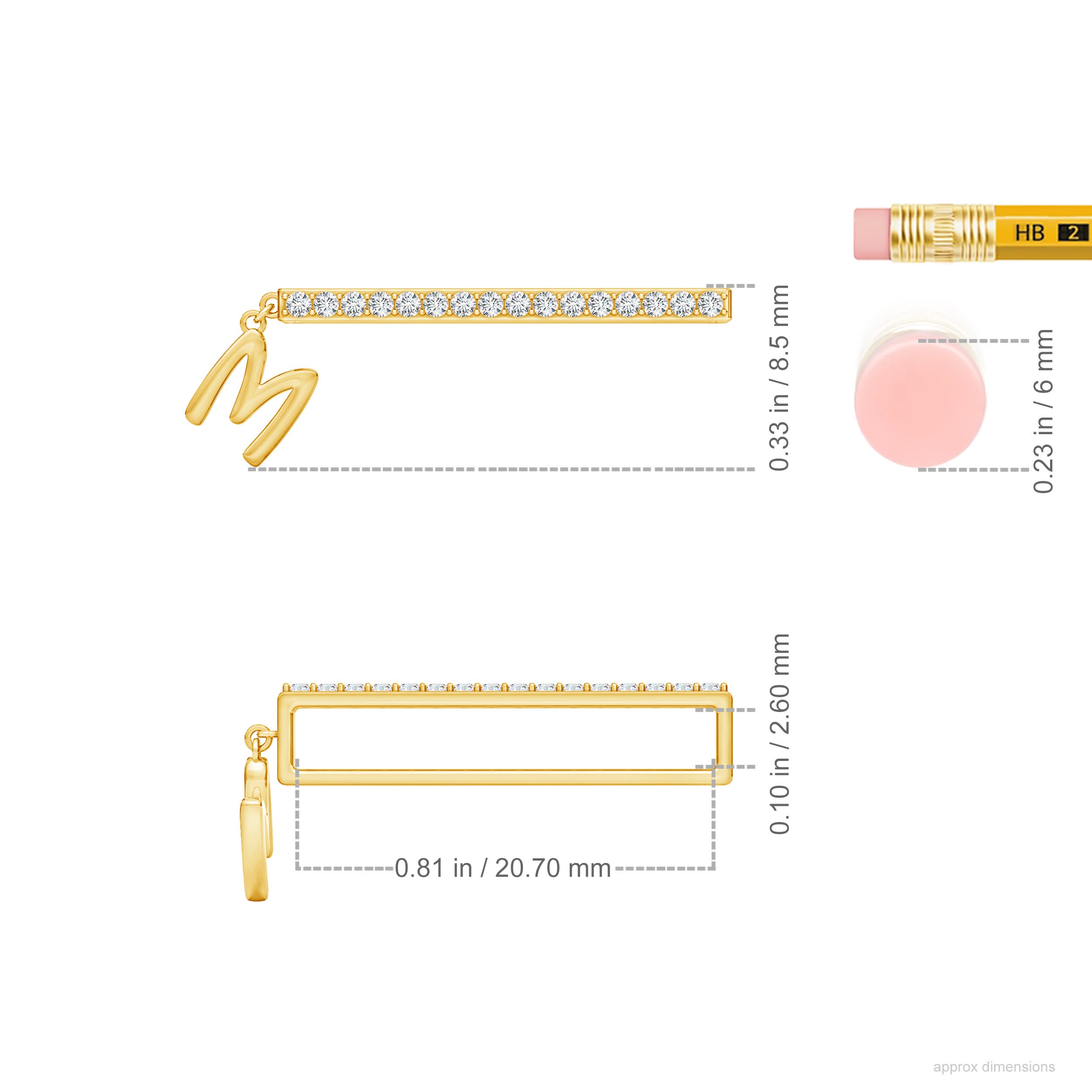 G, VS2 / 0.13 CT / 14 KT Yellow Gold