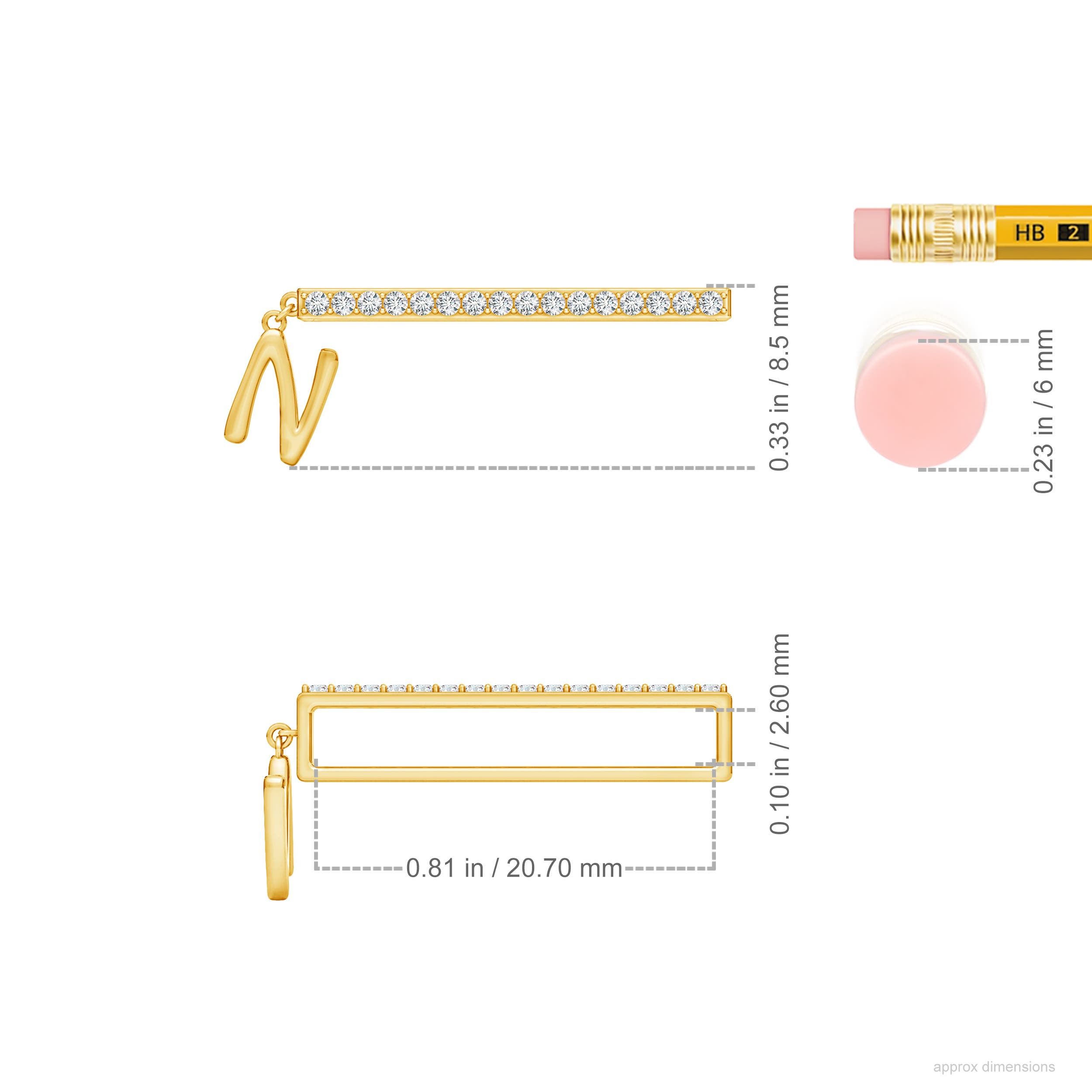 G, VS2 / 0.13 CT / 14 KT Yellow Gold