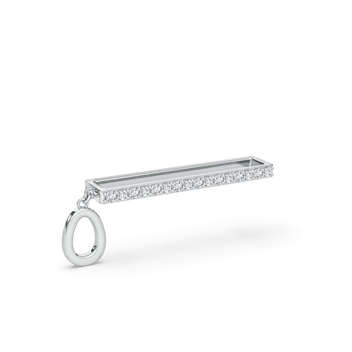 Capital O Initial With Natural Diamond Watch Band