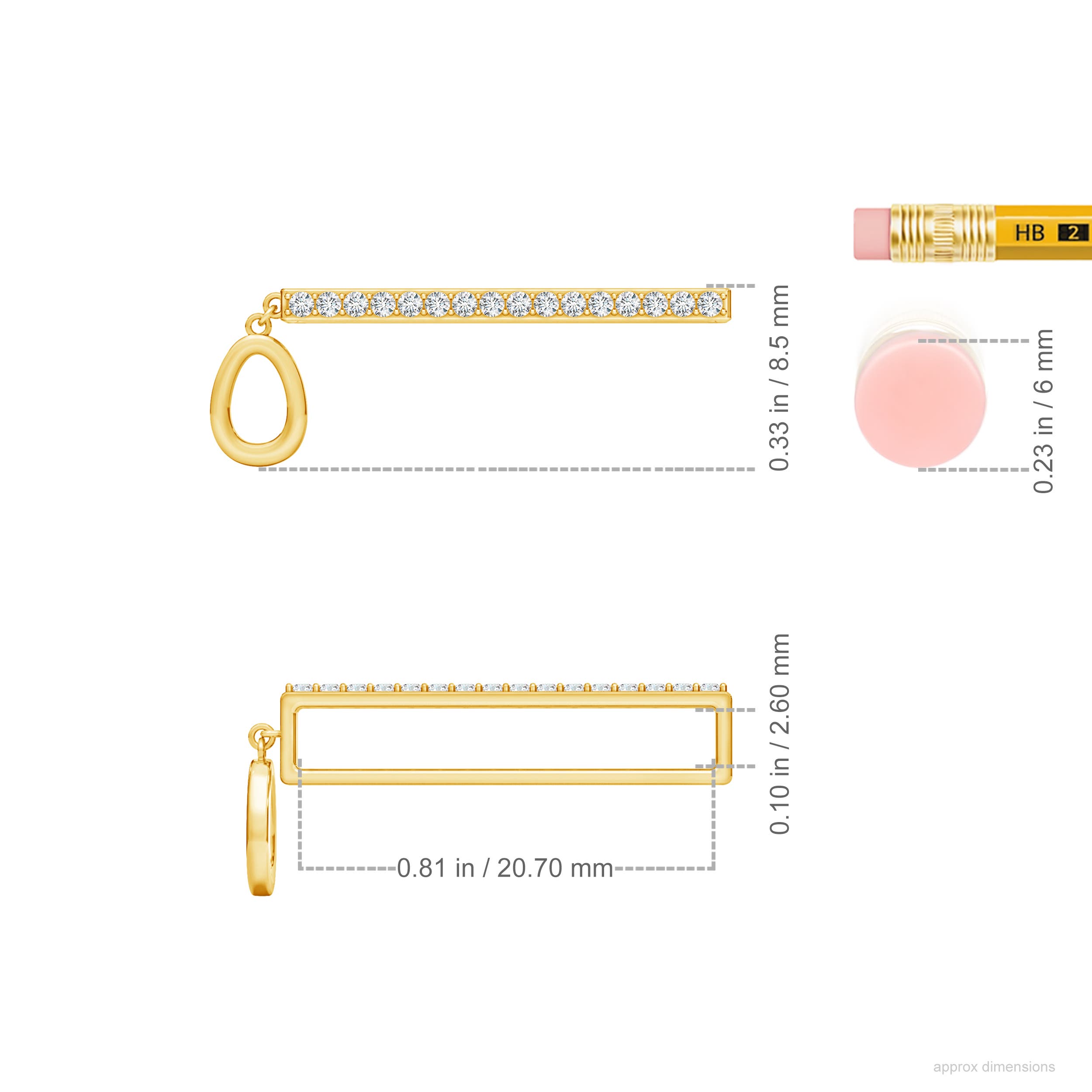 G, VS2 / 0.13 CT / 14 KT Yellow Gold