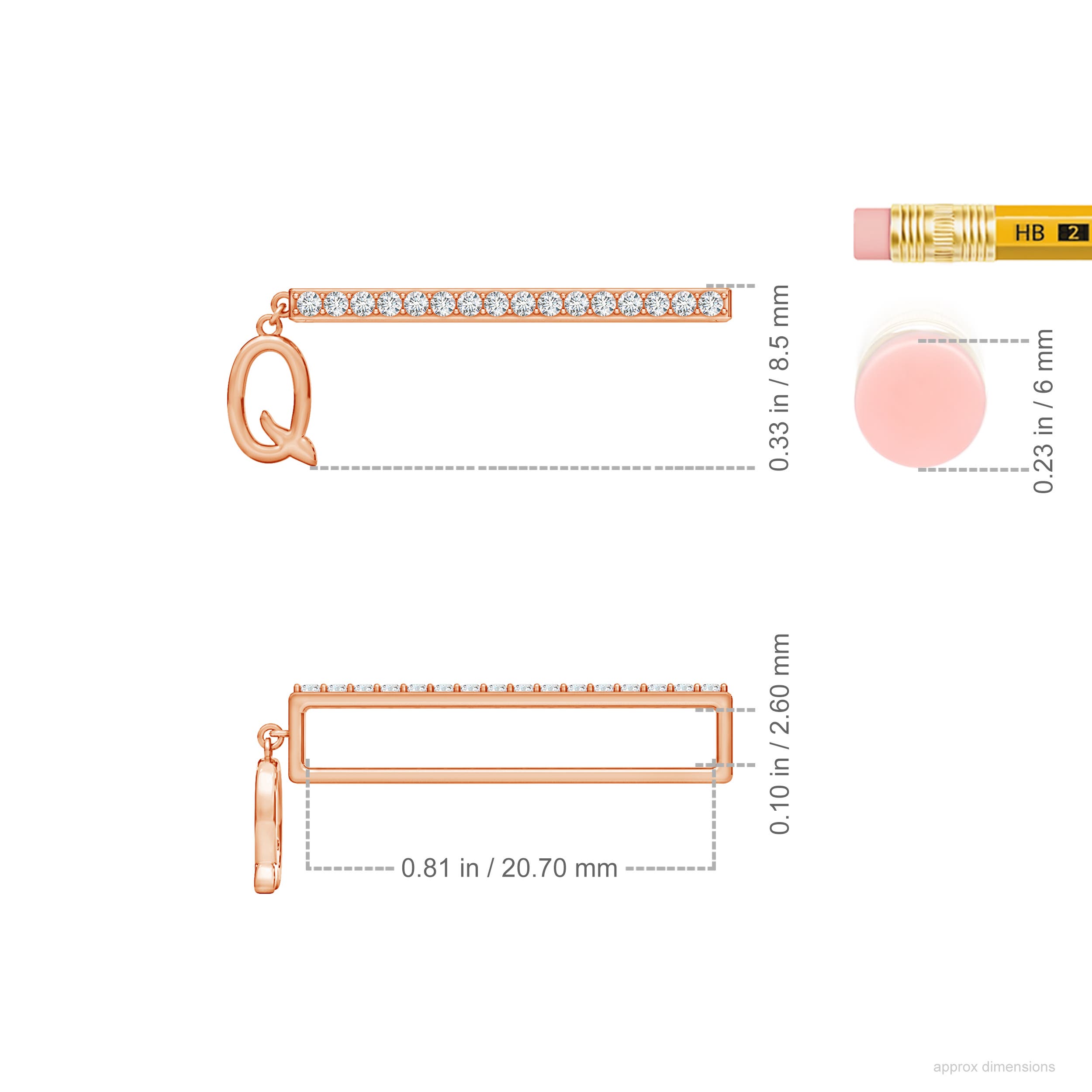 G, VS2 / 0.13 CT / 14 KT Rose Gold