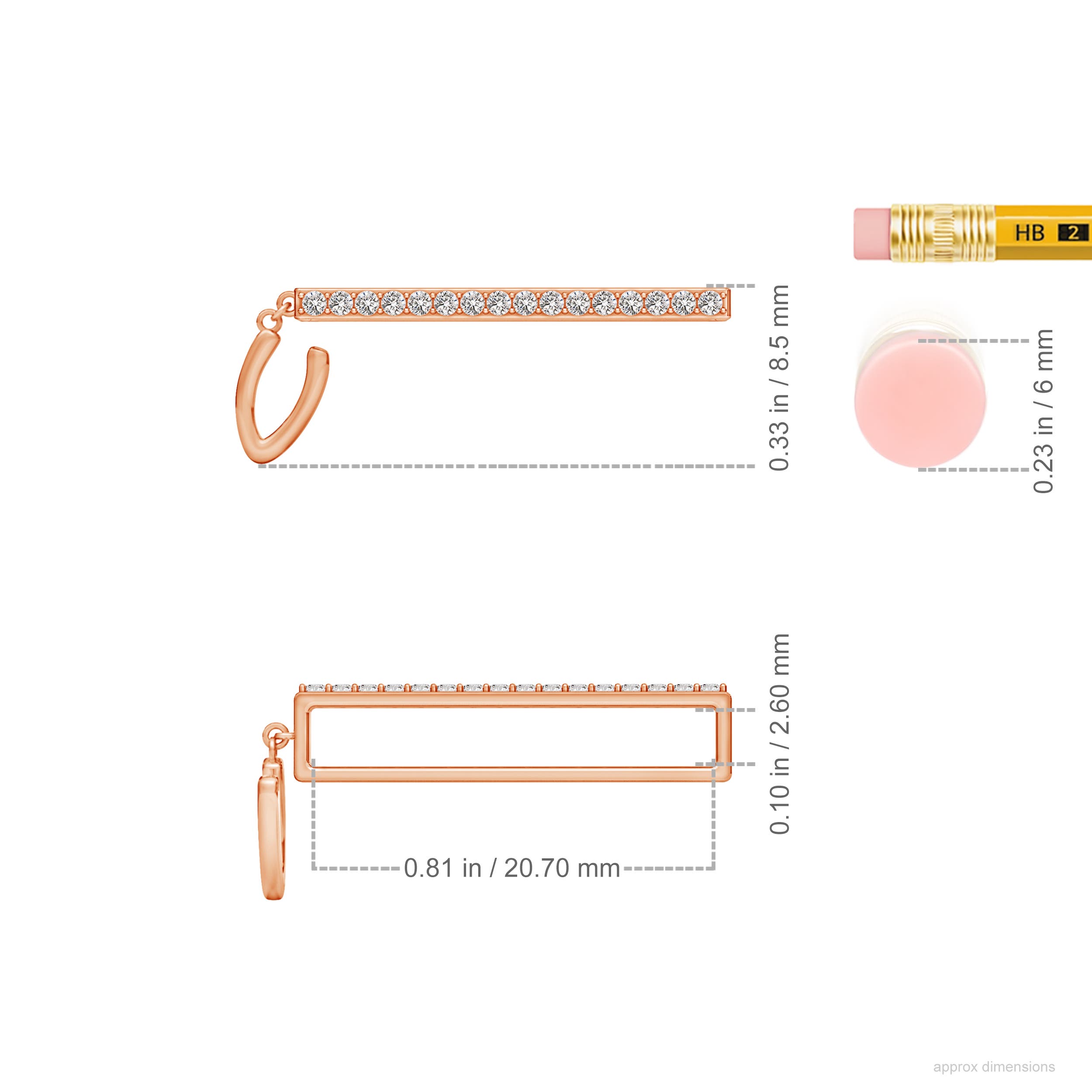 I-J, I1-I2 / 0.13 CT / 14 KT Rose Gold