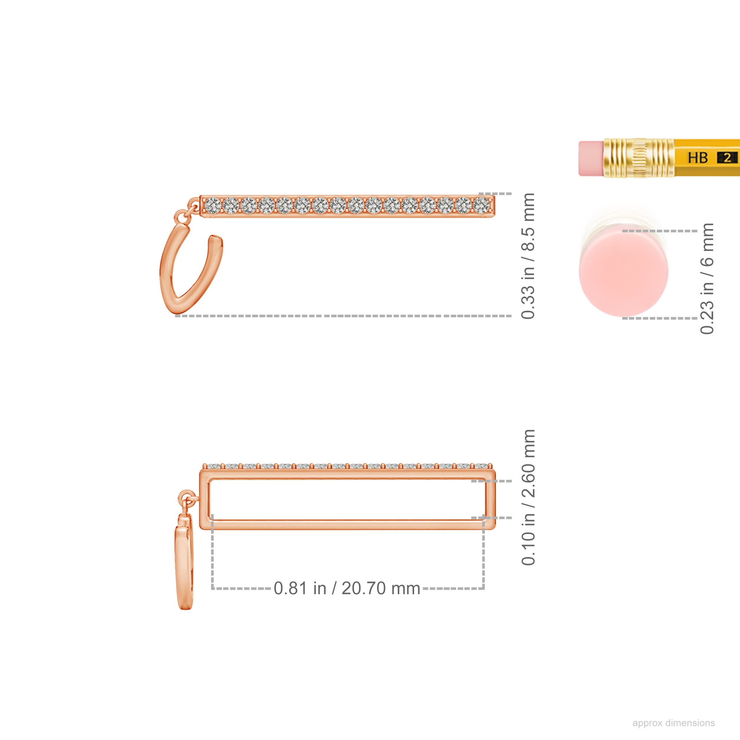 K, I3 / 0.13 CT / 14 KT Rose Gold