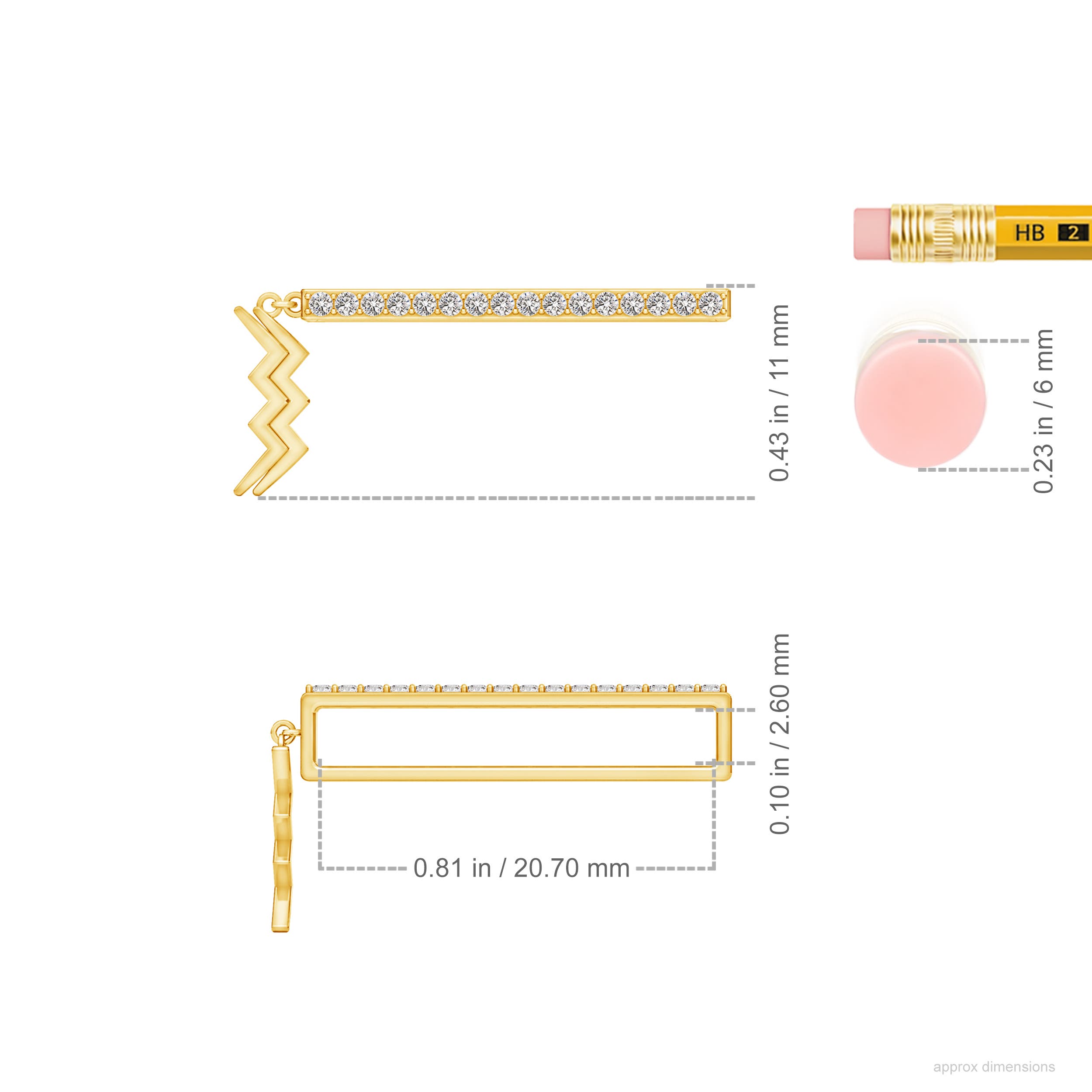 I-J, I1-I2 / 0.13 CT / 14 KT Yellow Gold