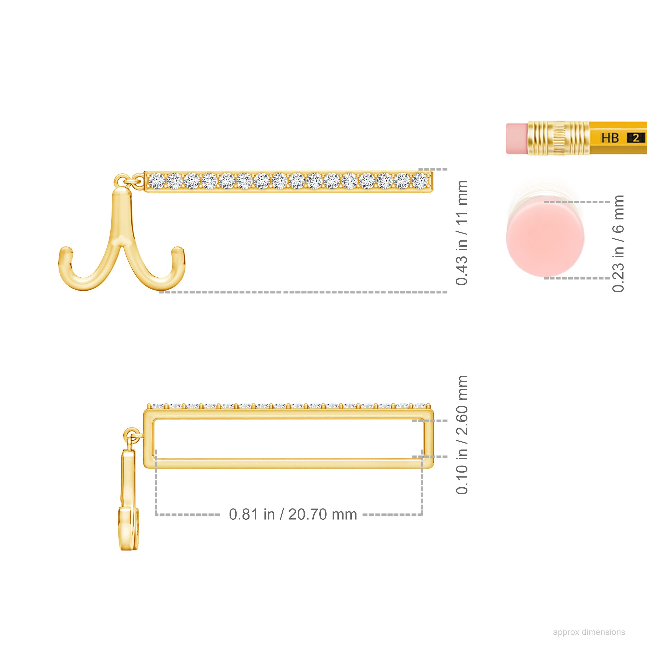 G, VS2 / 0.13 CT / 14 KT Yellow Gold