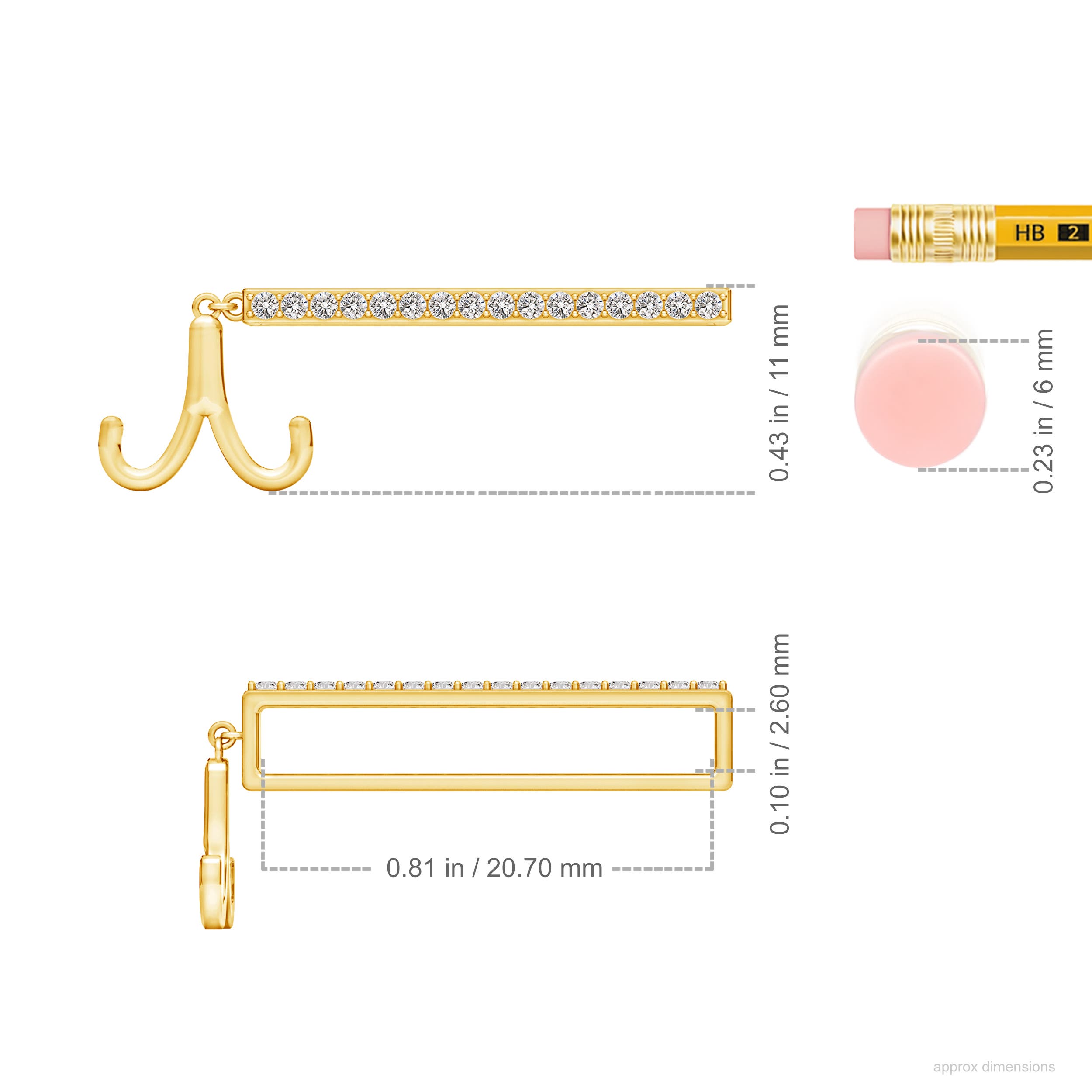 I-J, I1-I2 / 0.13 CT / 14 KT Yellow Gold