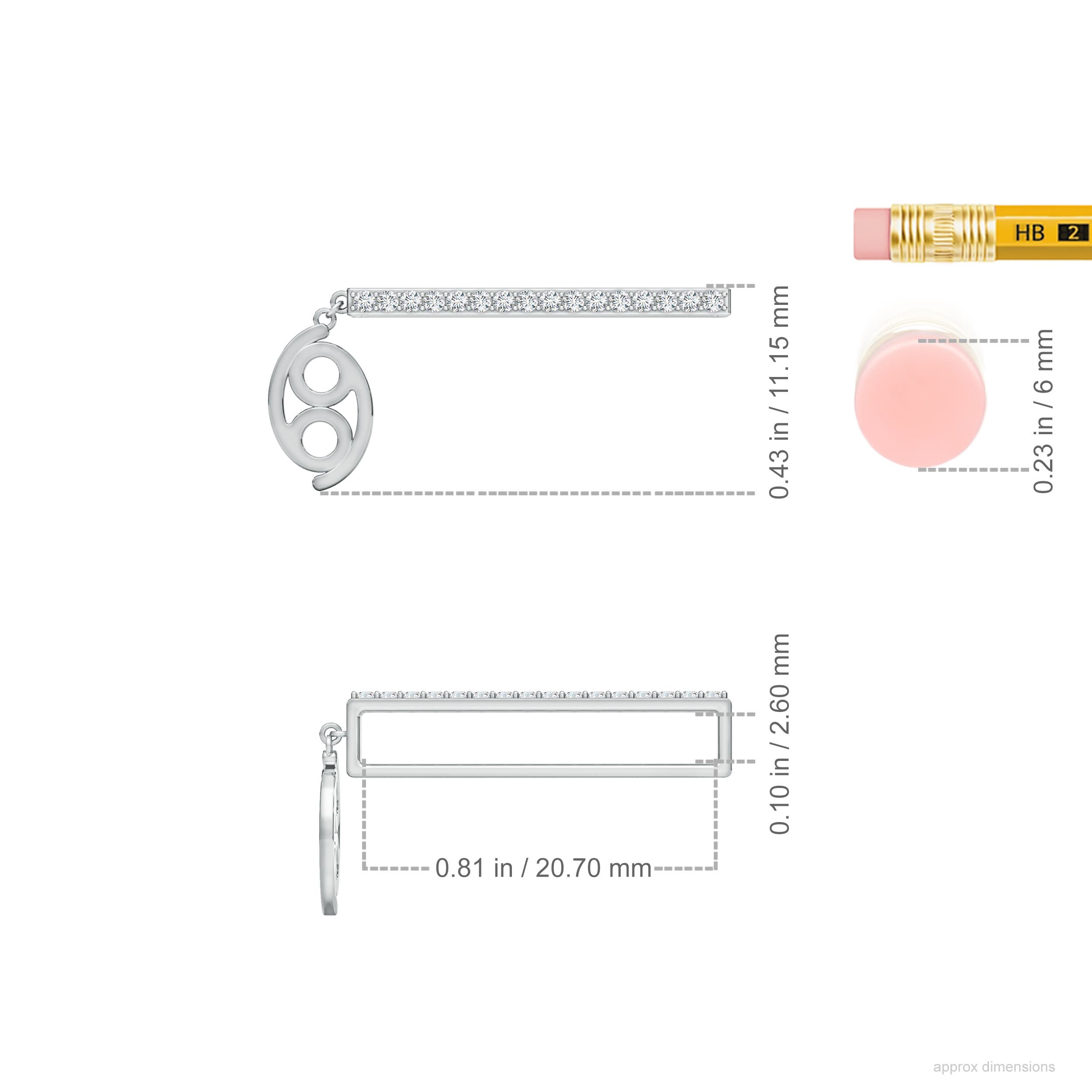 G, VS2 / 0.13 CT / 14 KT White Gold