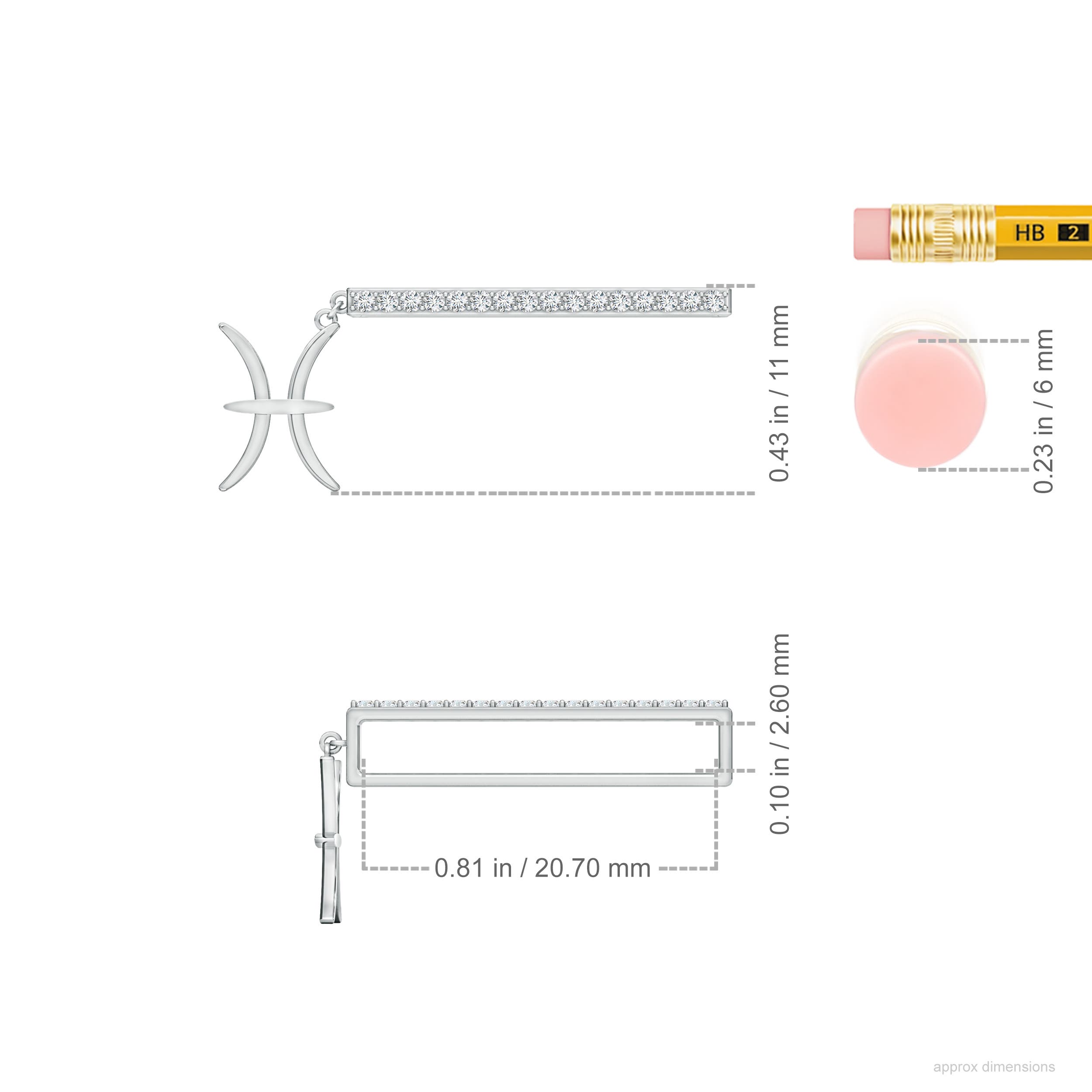 G, VS2 / 0.13 CT / 14 KT White Gold