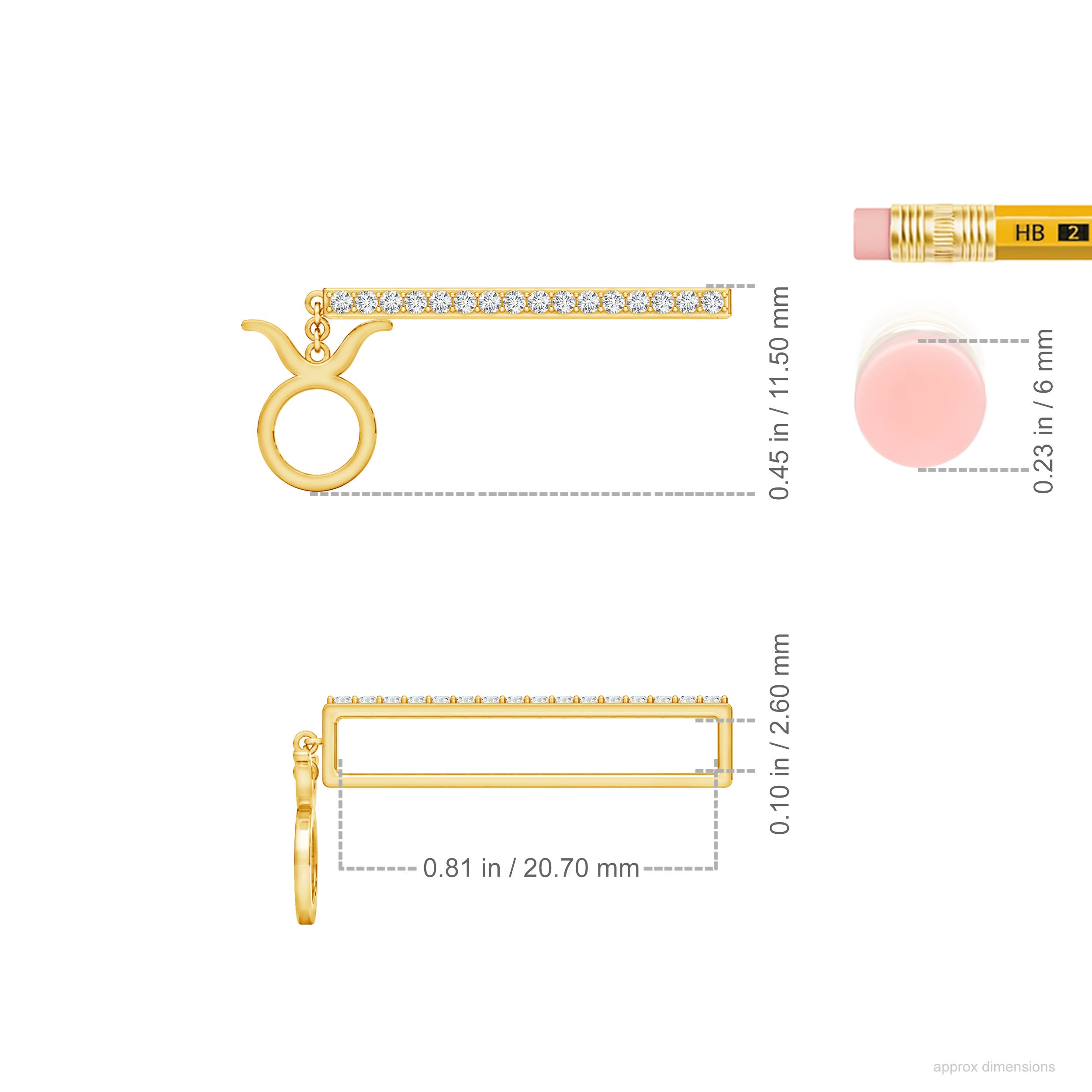 G, VS2 / 0.13 CT / 14 KT Yellow Gold