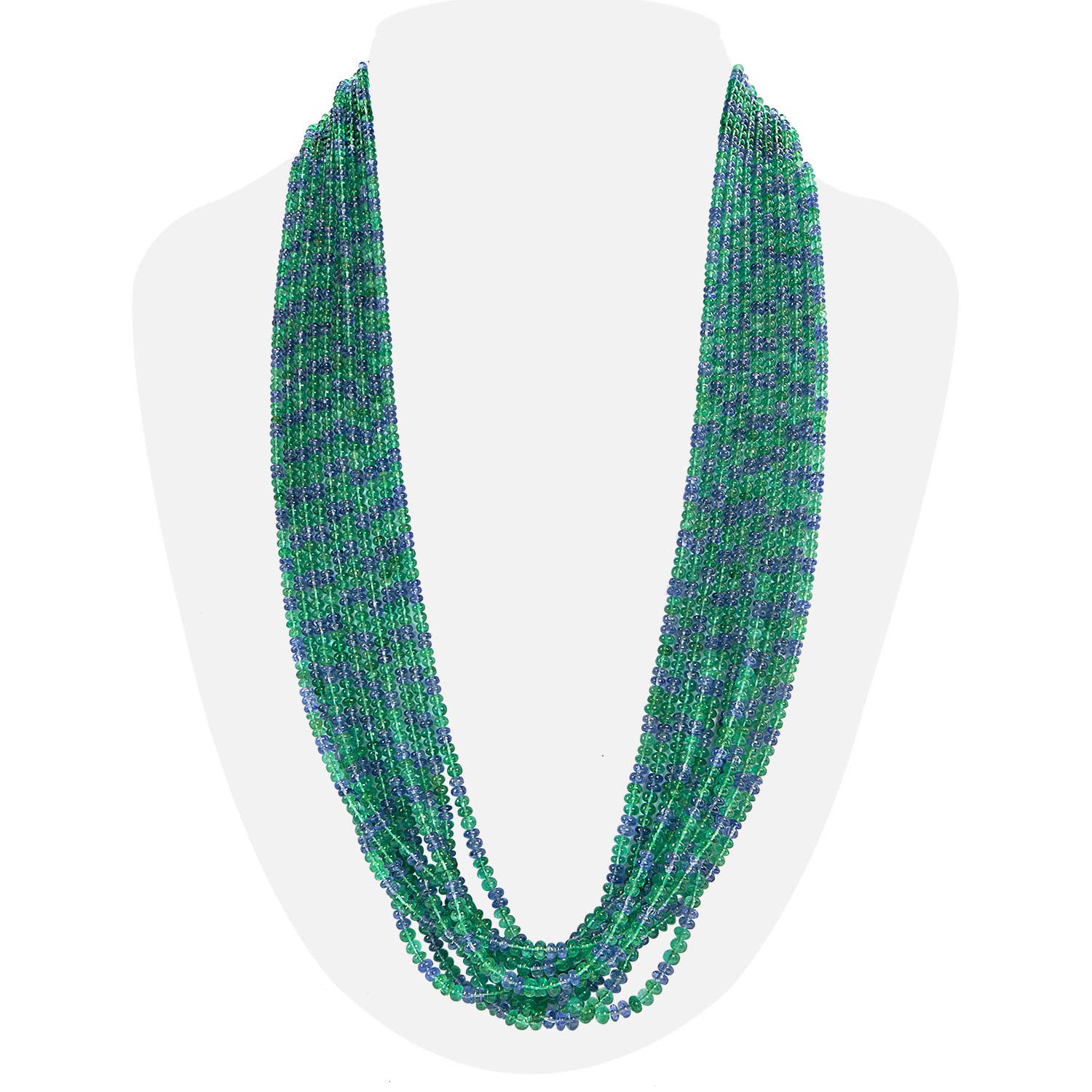 The Heritage Collection Emerald and Blue Sapphire Necklace by D.K.