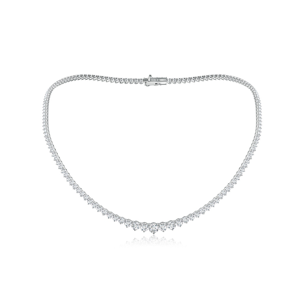 4.5mm FGVS Lab-Grown Prong-Set Graduated Diamond Tennis Necklace in White Gold