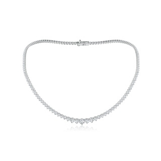 4.5mm FGVS Lab-Grown Prong-Set Graduated Diamond Tennis Necklace in White Gold