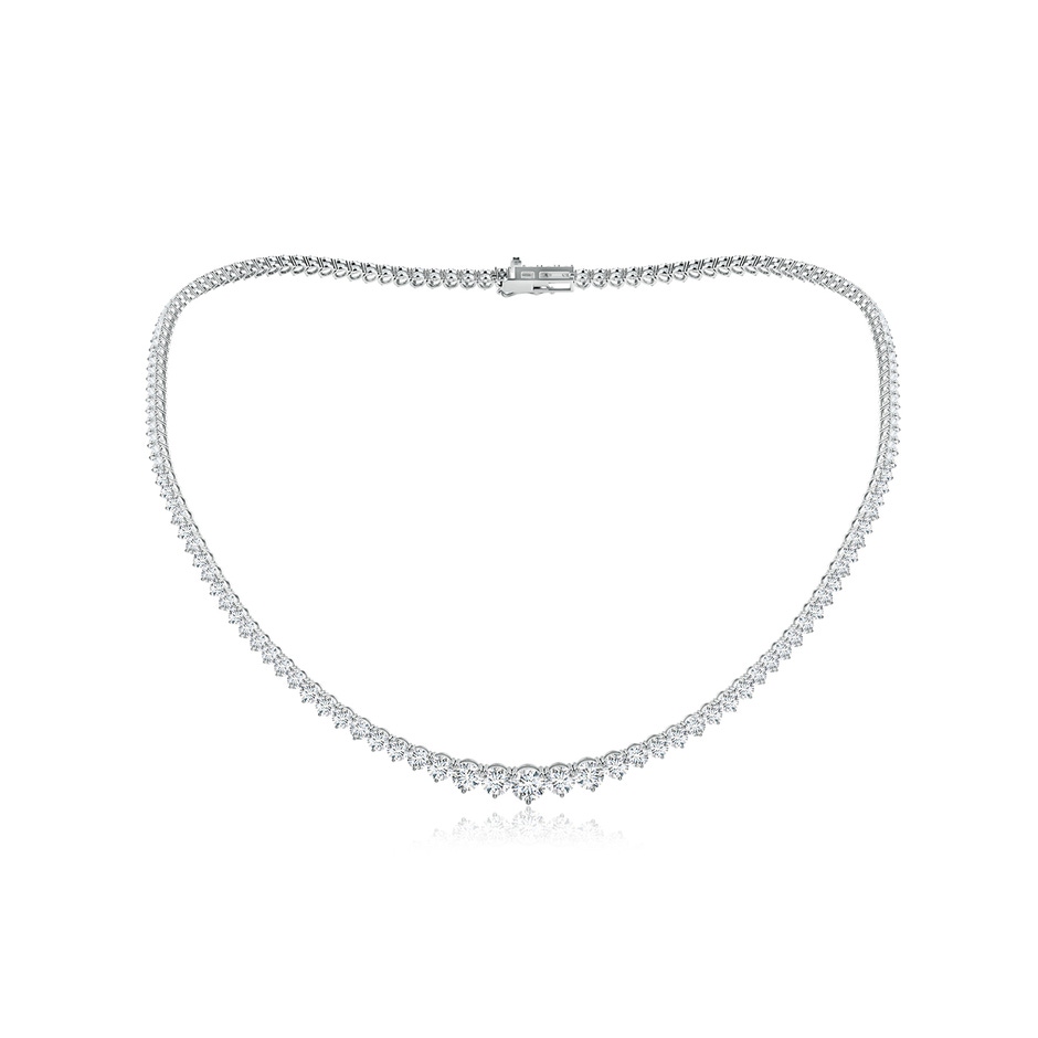 4.5mm FGVS Lab-Grown Prong-Set Graduated Diamond Tennis Necklace in White Gold 