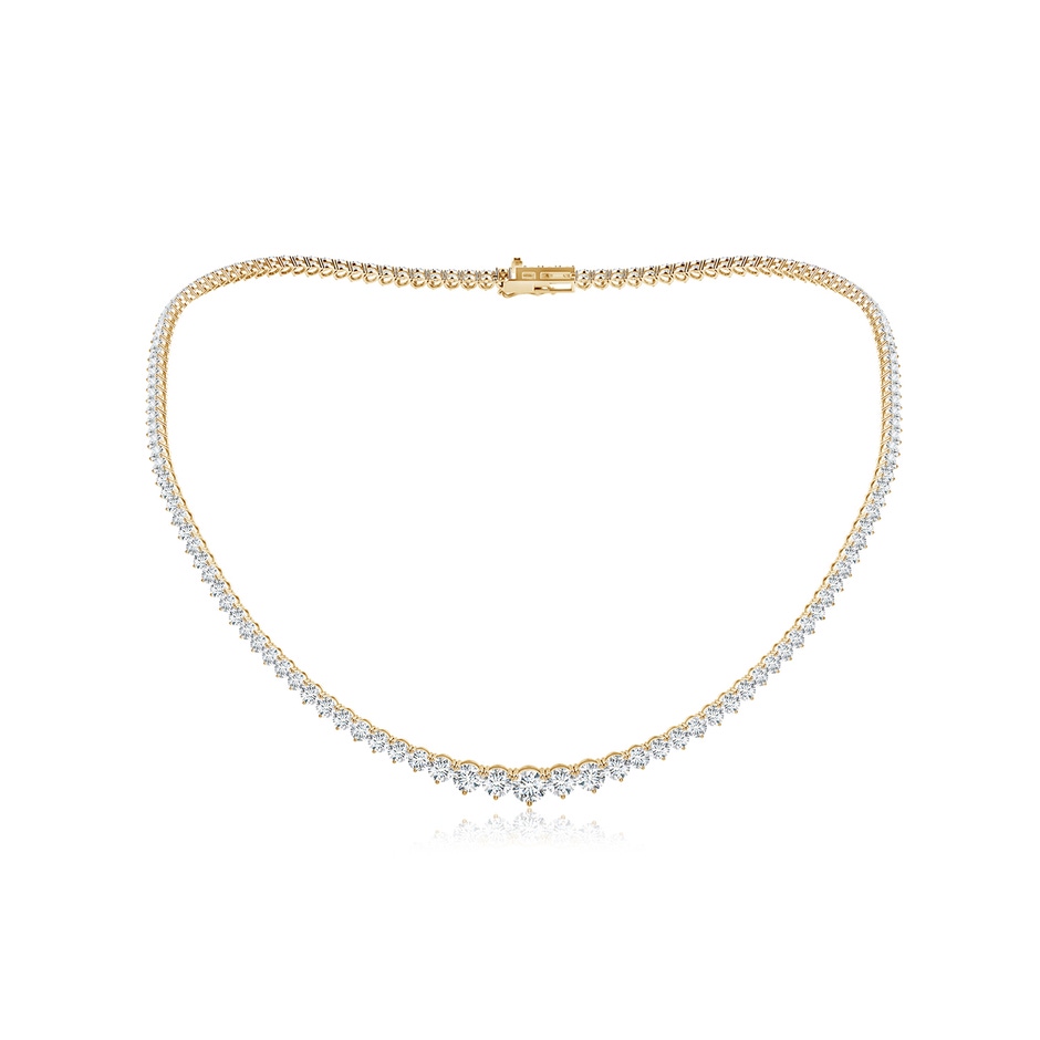 4.5mm FGVS Lab-Grown Prong-Set Graduated Diamond Tennis Necklace in Yellow Gold 