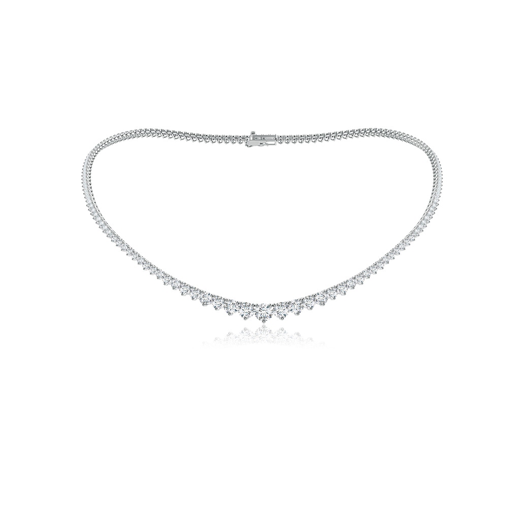 6mm FGVS 17" Prong-Set Graduated Lab-Grown Diamond Tennis Necklace in White Gold 