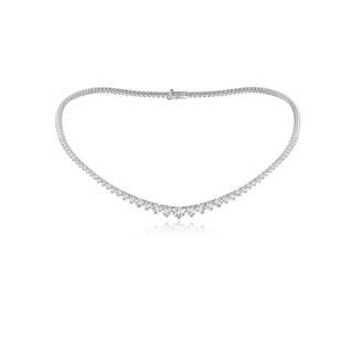 6mm FGVS 17" Prong-Set Graduated Lab-Grown Diamond Tennis Necklace in White Gold