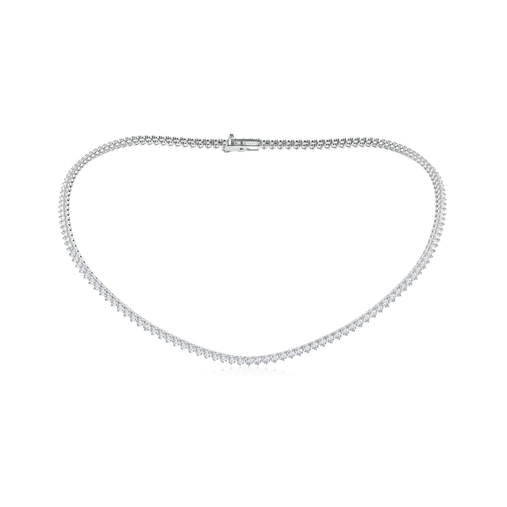 2.7mm FGVS Lab-Grown-Three-Prong Set Diamond Tennis Necklace in White Gold