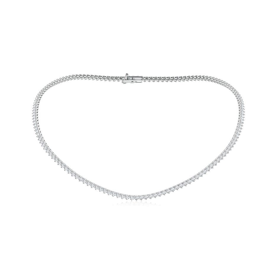 2.7mm FGVS Lab-Grown-Three-Prong Set Diamond Tennis Necklace in White Gold 