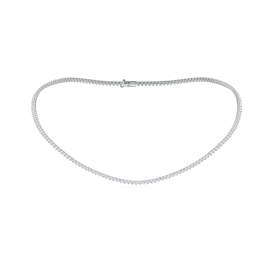 2mm FGVS 16" Three-Prong Set Lab-Grown Diamond Tennis Necklace in White Gold 