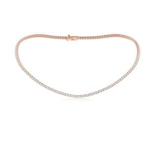 2.4mm FGVS 16" Prong-Set Lab-Grown Diamond Tennis Necklace in Rose Gold