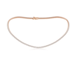 2.5mm FGVS 16" Prong-Set Lab-Grown Diamond Tennis Necklace in Rose Gold