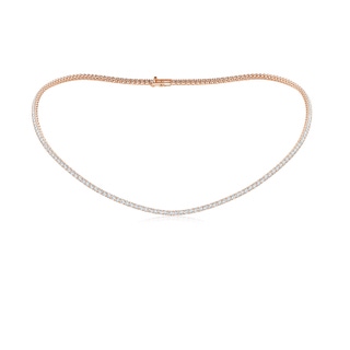 2mm FGVS 16" Prong-Set Lab-Grown Diamond Tennis Necklace in Rose Gold