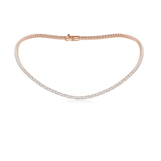 3mm FGVS 16" Prong-Set Lab-Grown Diamond Tennis Necklace in Rose Gold