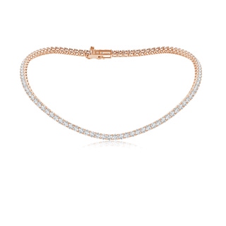 4mm FGVS 16" Prong-Set Lab-Grown Diamond Tennis Necklace in Rose Gold