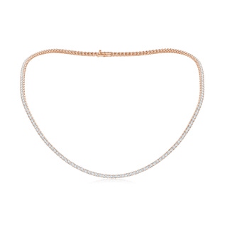 2.5mm FGVS 18" Prong-Set Lab-Grown Diamond Tennis Necklace in Rose Gold