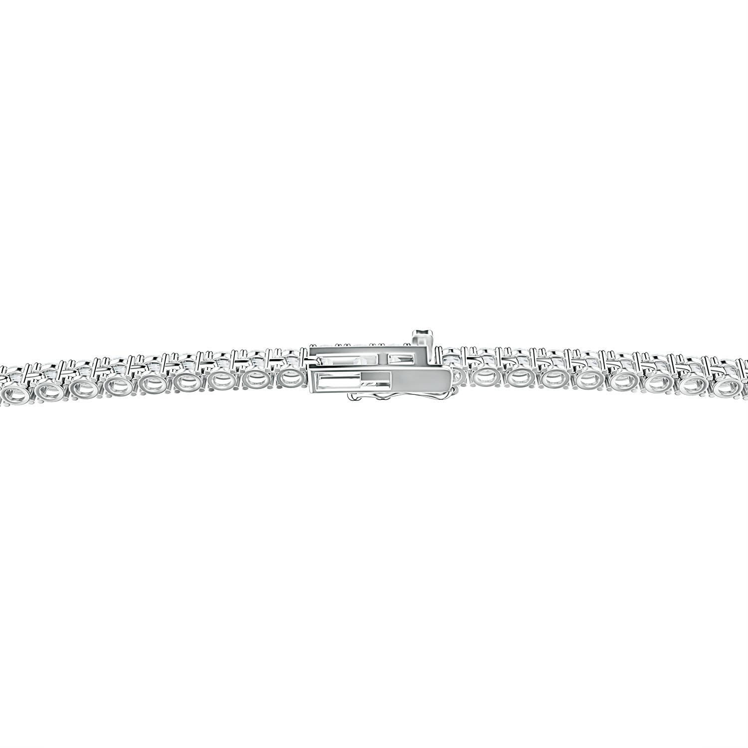 2mm FGVS 18" Prong-Set Lab-Grown Diamond Tennis Necklace in White Gold - side 5