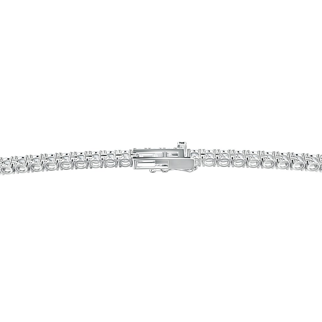 2mm FGVS 18" Prong-Set Lab-Grown Diamond Tennis Necklace in White Gold - side 5