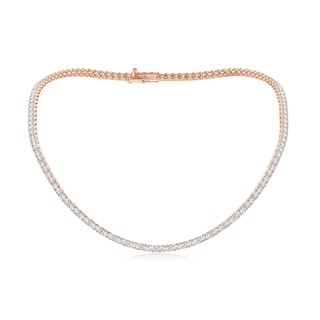 3.5mm FGVS 18" Prong-Set Lab-Grown Diamond Tennis Necklace in Rose Gold