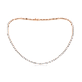 3mm FGVS 18" Prong-Set Lab-Grown Diamond Tennis Necklace in Rose Gold