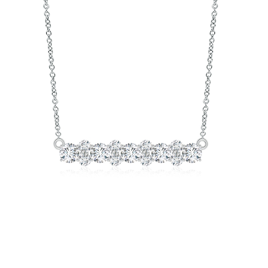 4mm FGVS Round Lab-Grown Diamond Garland Necklace in White Gold 