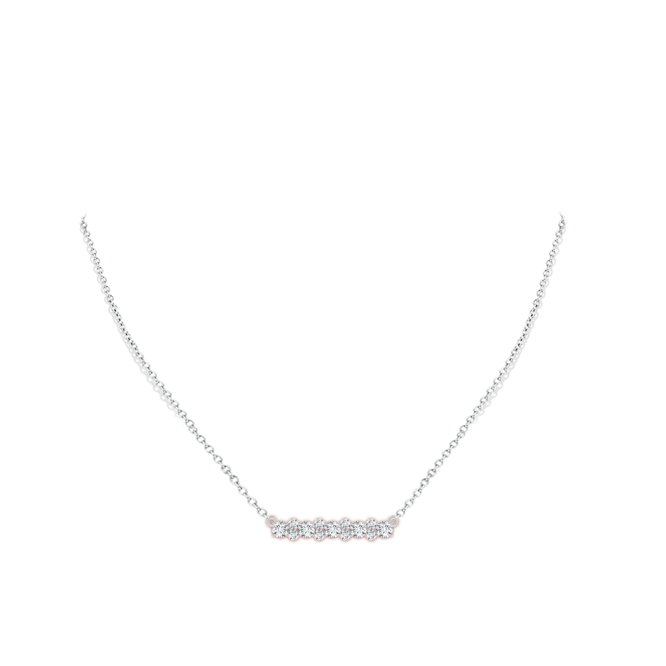 4mm FGVS Round Lab-Grown Diamond Garland Necklace in White Gold pen