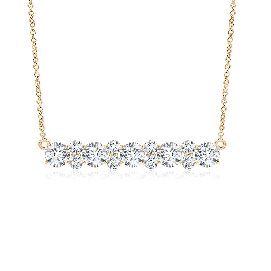 5mm FGVS Round Lab-Grown Diamond Garland Necklace in Yellow Gold 