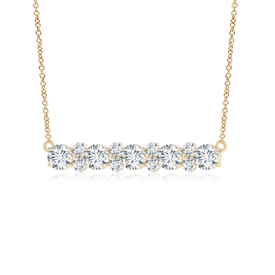 5mm FGVS Round Lab-Grown Diamond Garland Necklace in Yellow Gold side 199