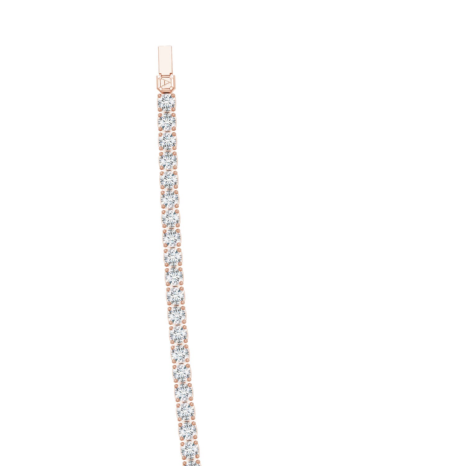 3.7mm FGVS Lab-Grown Diamond Men’s Tennis Necklace in Rose Gold