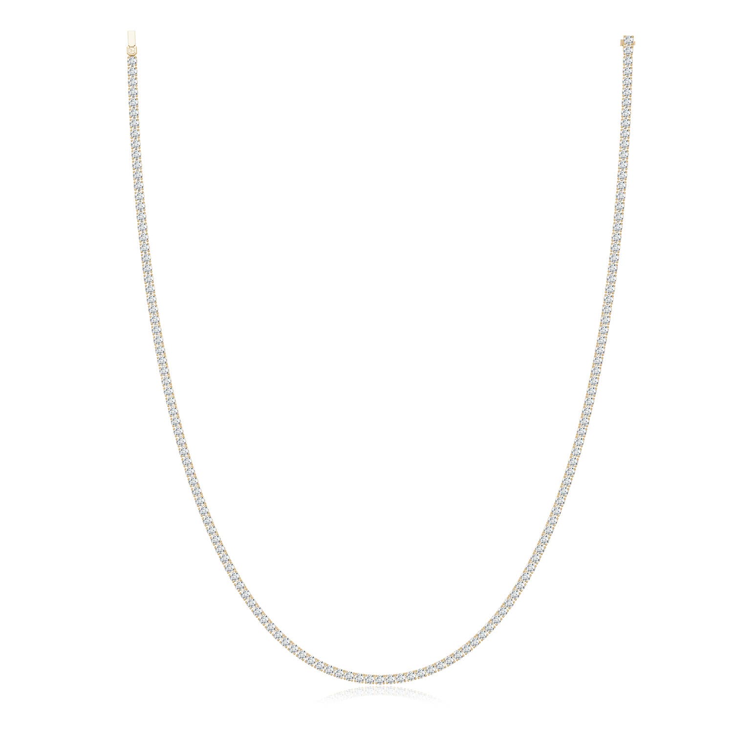 3.7mm FGVS Lab-Grown Diamond Men’s Tennis Necklace in Yellow Gold
