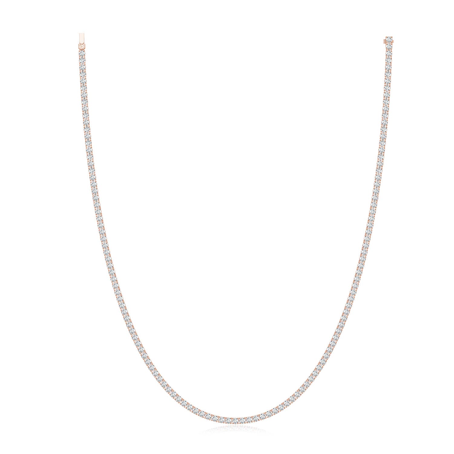 4mm FGVS Lab-Grown Diamond Men’s Tennis Necklace in 18CT Rose Gold