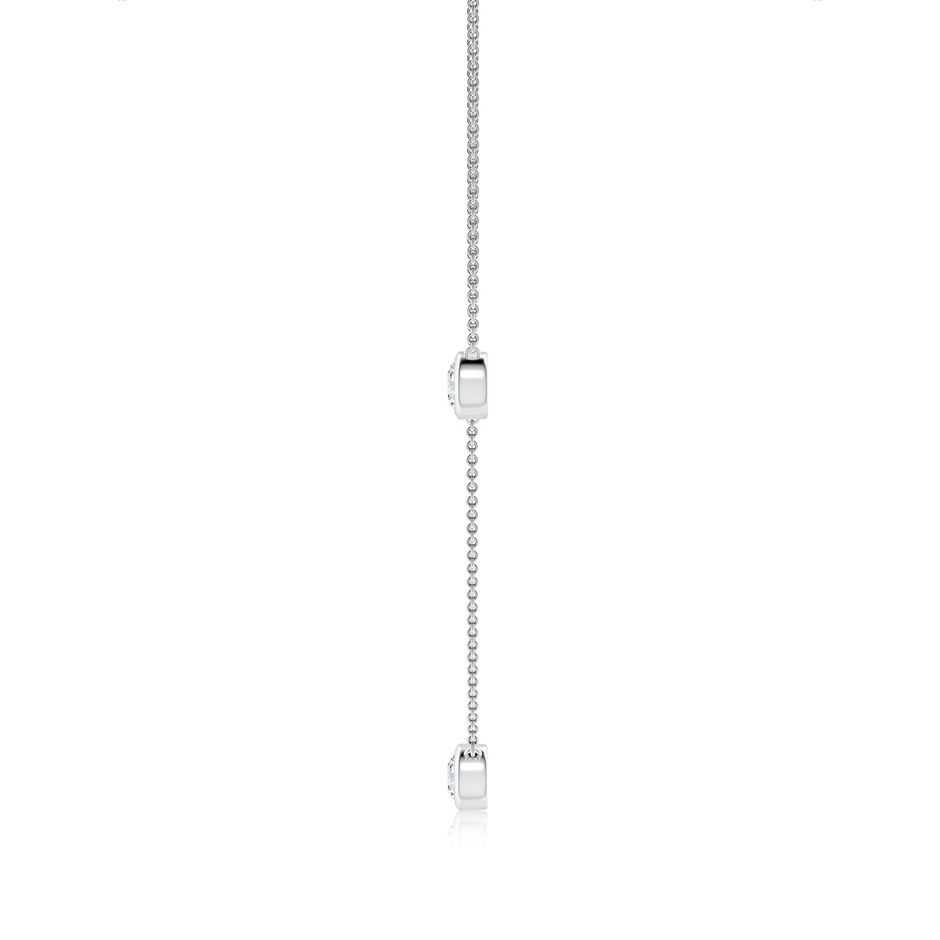 5.1mm FGVS Lab-Grown Bezel-Set Round Diamond Chain Necklace in P950 Platinum side 199