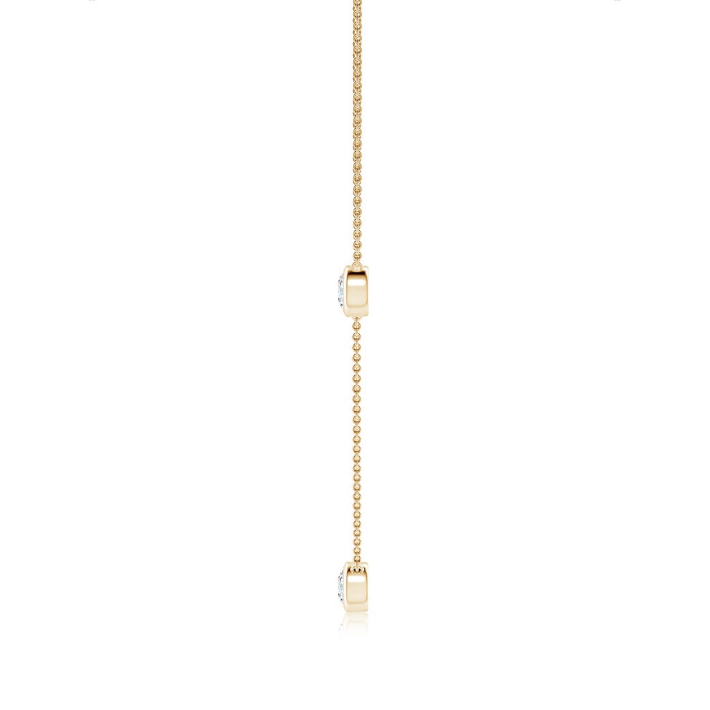 5.1mm FGVS Lab-Grown Bezel-Set Round Diamond Chain Necklace in Yellow Gold - side 199