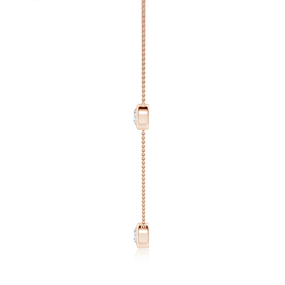 6.4mm FGVS Lab-Grown Bezel-Set Round Diamond Chain Necklace in Rose Gold side 199