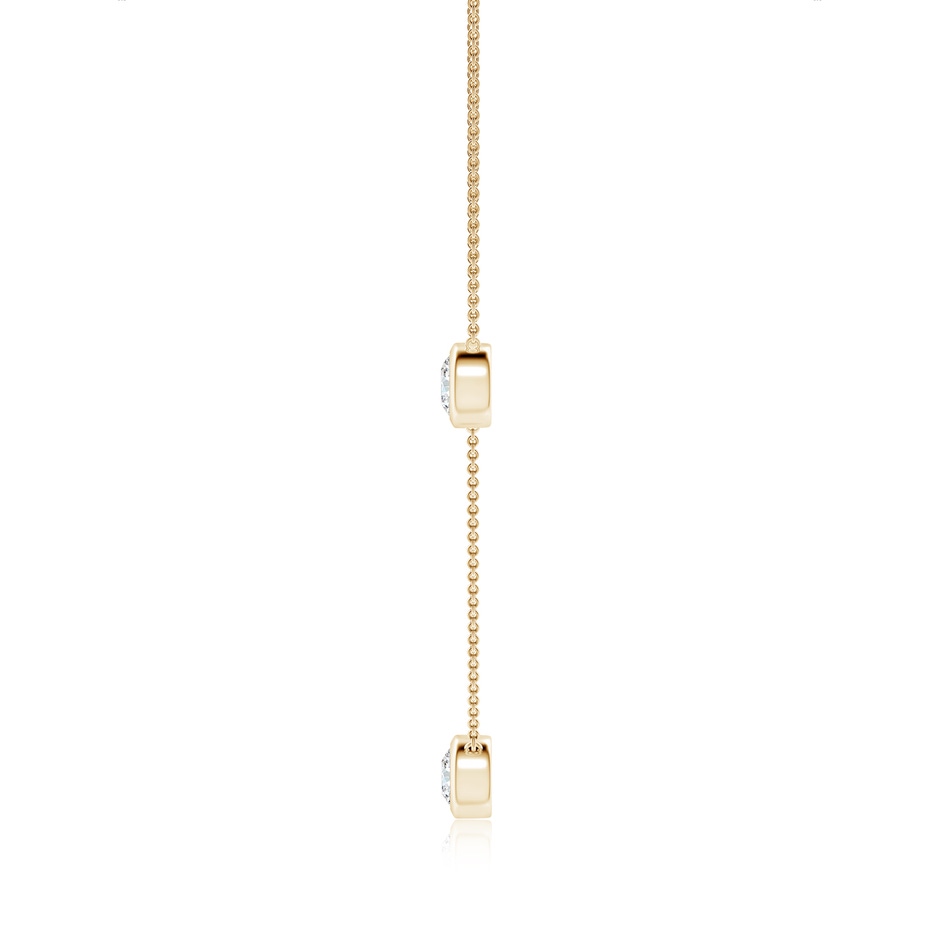 6.4mm FGVS Lab-Grown Bezel-Set Round Diamond Chain Necklace in Yellow Gold side 199