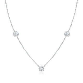 5.1mm FGVS Lab-Grown Round Diamond Station Necklace in P950 Platinum