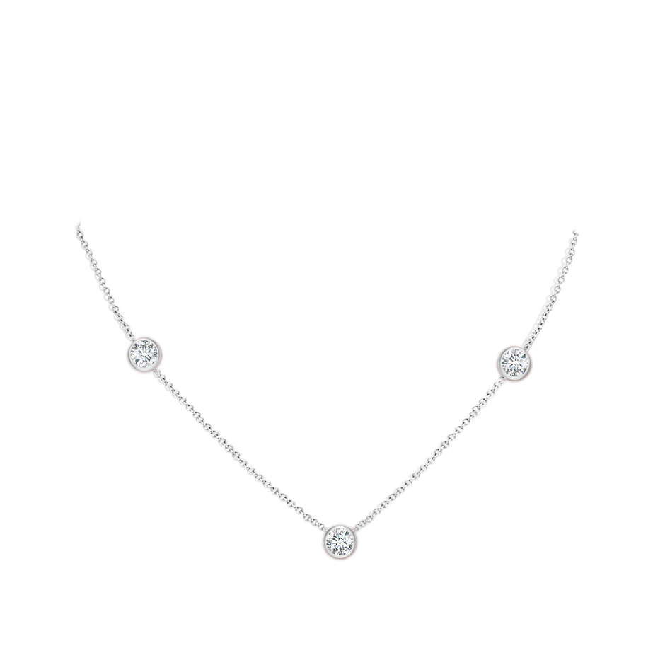 5.1mm FGVS Lab-Grown Round Diamond Station Necklace in White Gold pen