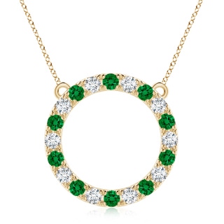 Round Lab-Grown Lab Grown Emerald