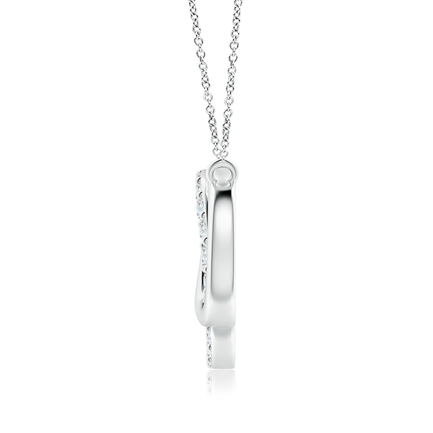 1.8mm FGVS Lab-Grown Interlocking Diamond Circle Necklace in 18K White Gold