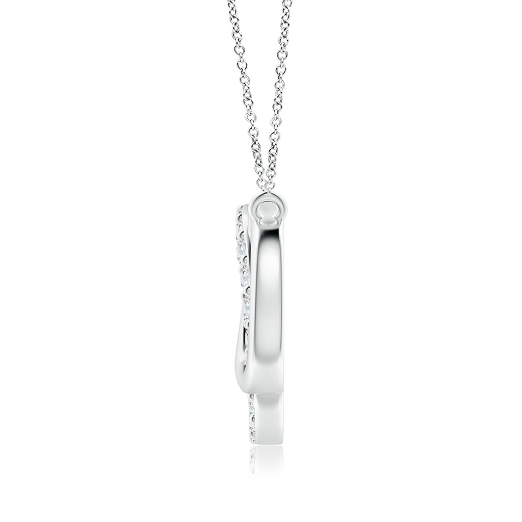 1.8mm FGVS Lab-Grown Interlocking Diamond Circle Necklace in 18K White Gold - side 199
